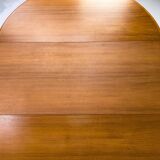 Table à manger ronde extensible danoise en teck, années 1970