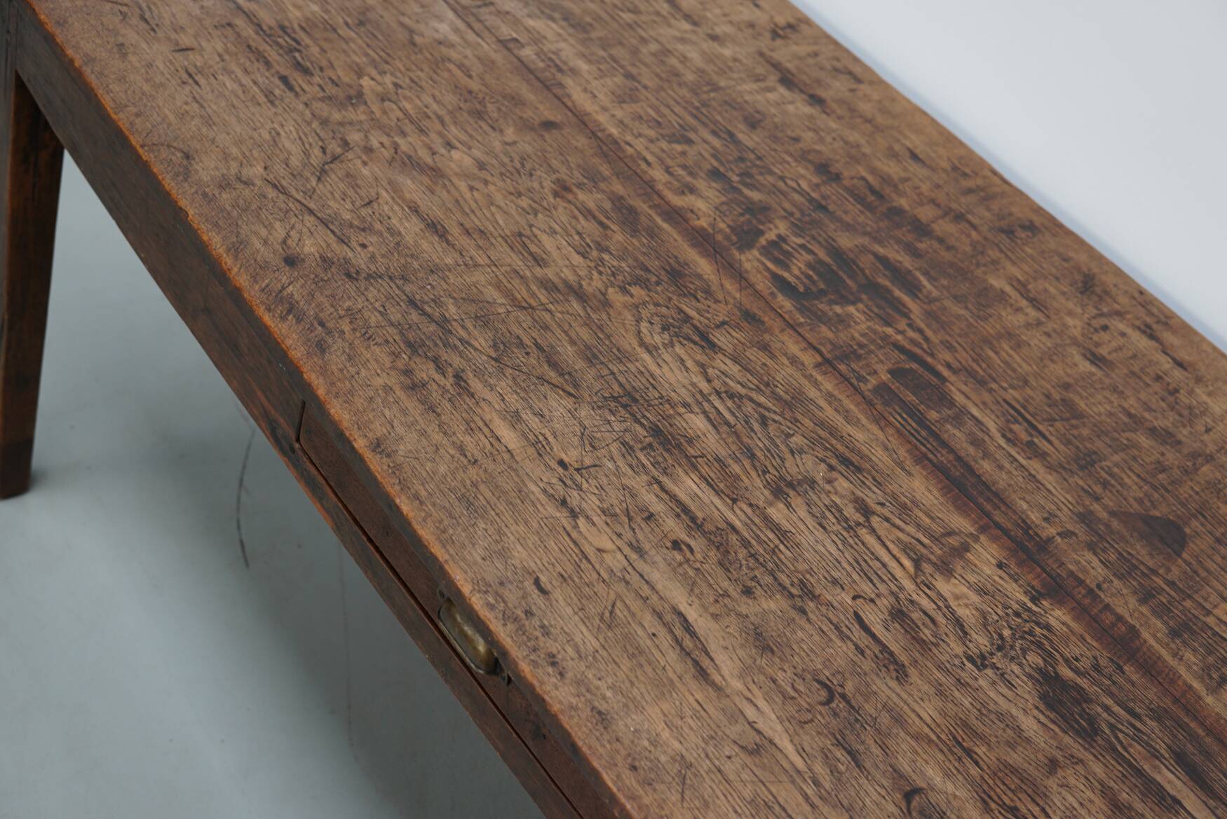 Antique Oak Early 20th Century Dutch Rustic Farmhouse Dining Table