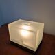 Night light - Chrome and Opaline Block