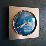 Clock formica vintage wall clock silent square "Quartz Paris"