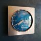 Clock formica vintage wall clock silent square "Quartz Paris"