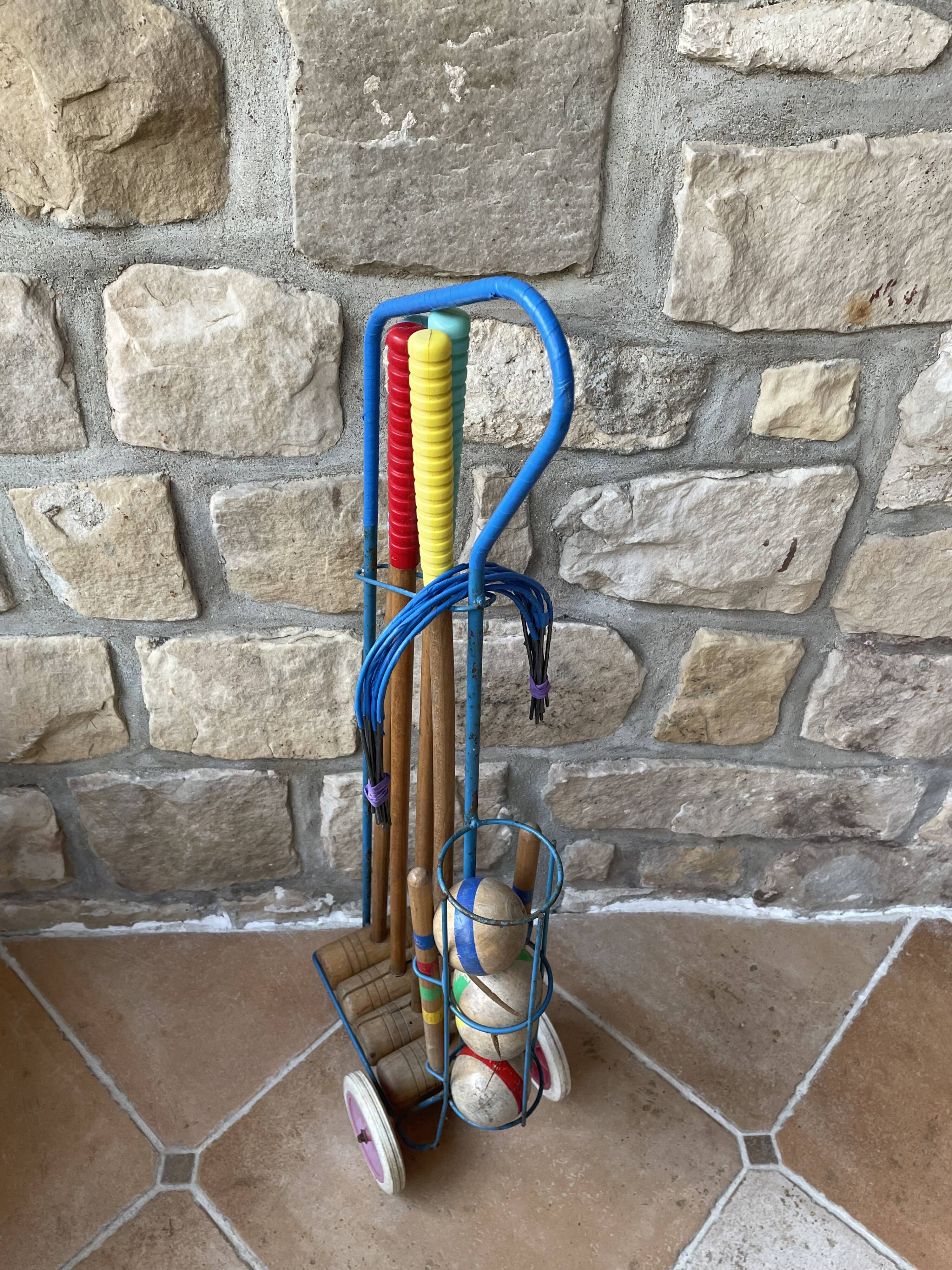 Complete and vintage croquet game