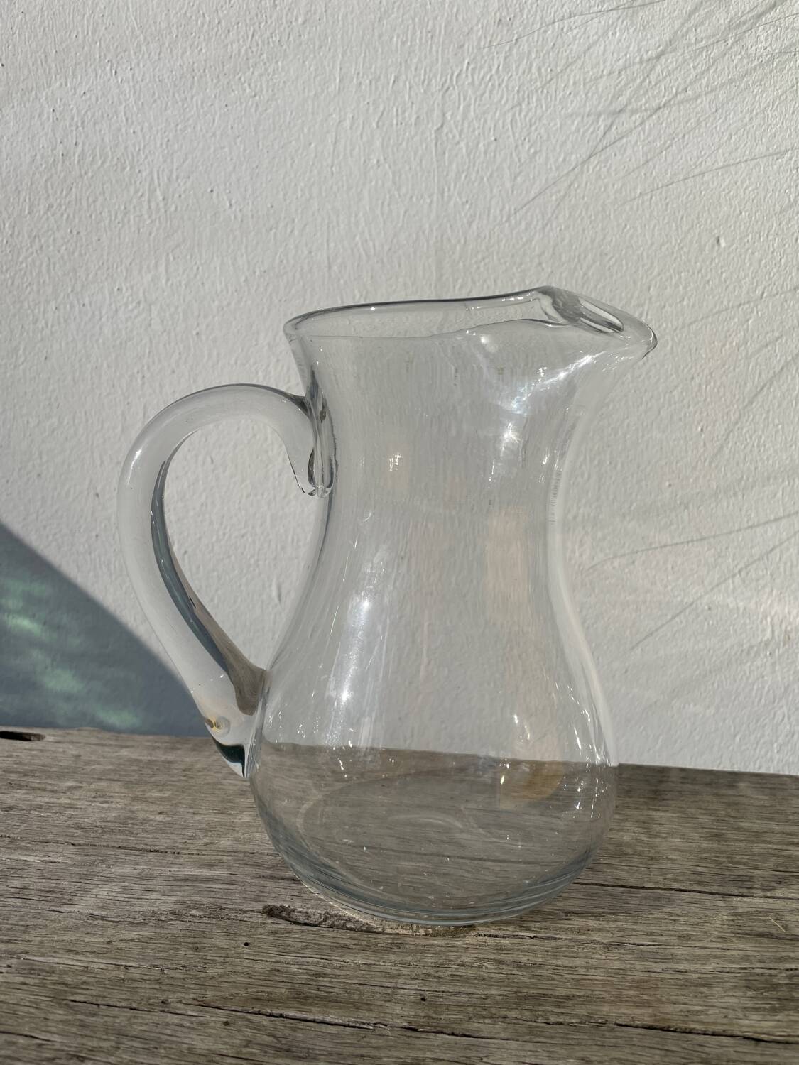 Clear Murano glass pitcher, 1960
