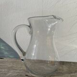 Clear Murano glass pitcher, 1960