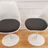 White Tulip chairs by Eero Saarinen for Knoll 1960