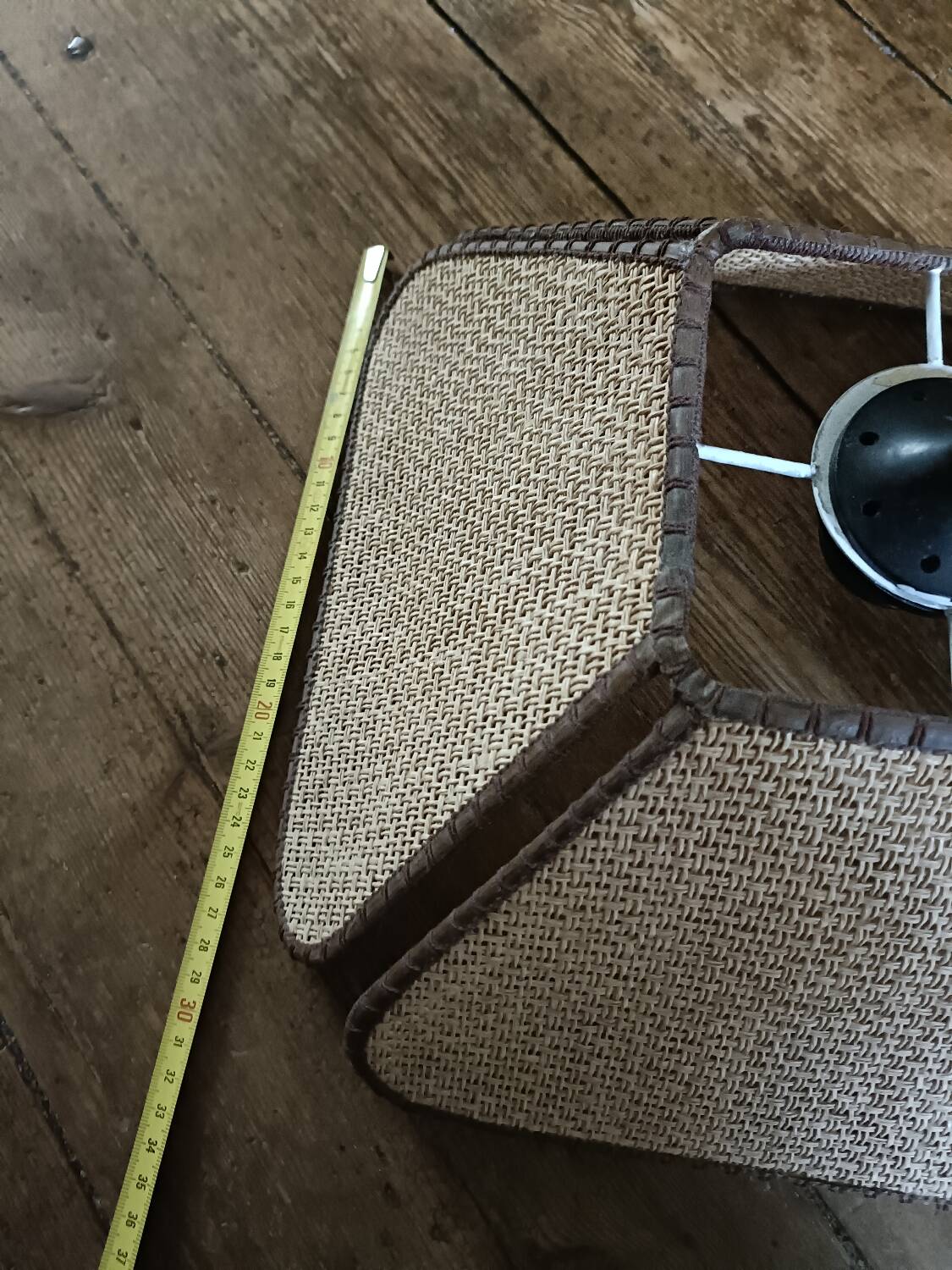 Vintage rattan blade pendant light
