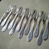 Box of 12 silver-plated metal snail forks Ravinet d'Enfert