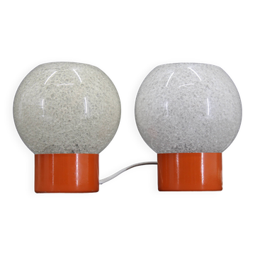 Paire de lampes de table des années 1970 par Pokrok Zilina, Tchécoslovaquie