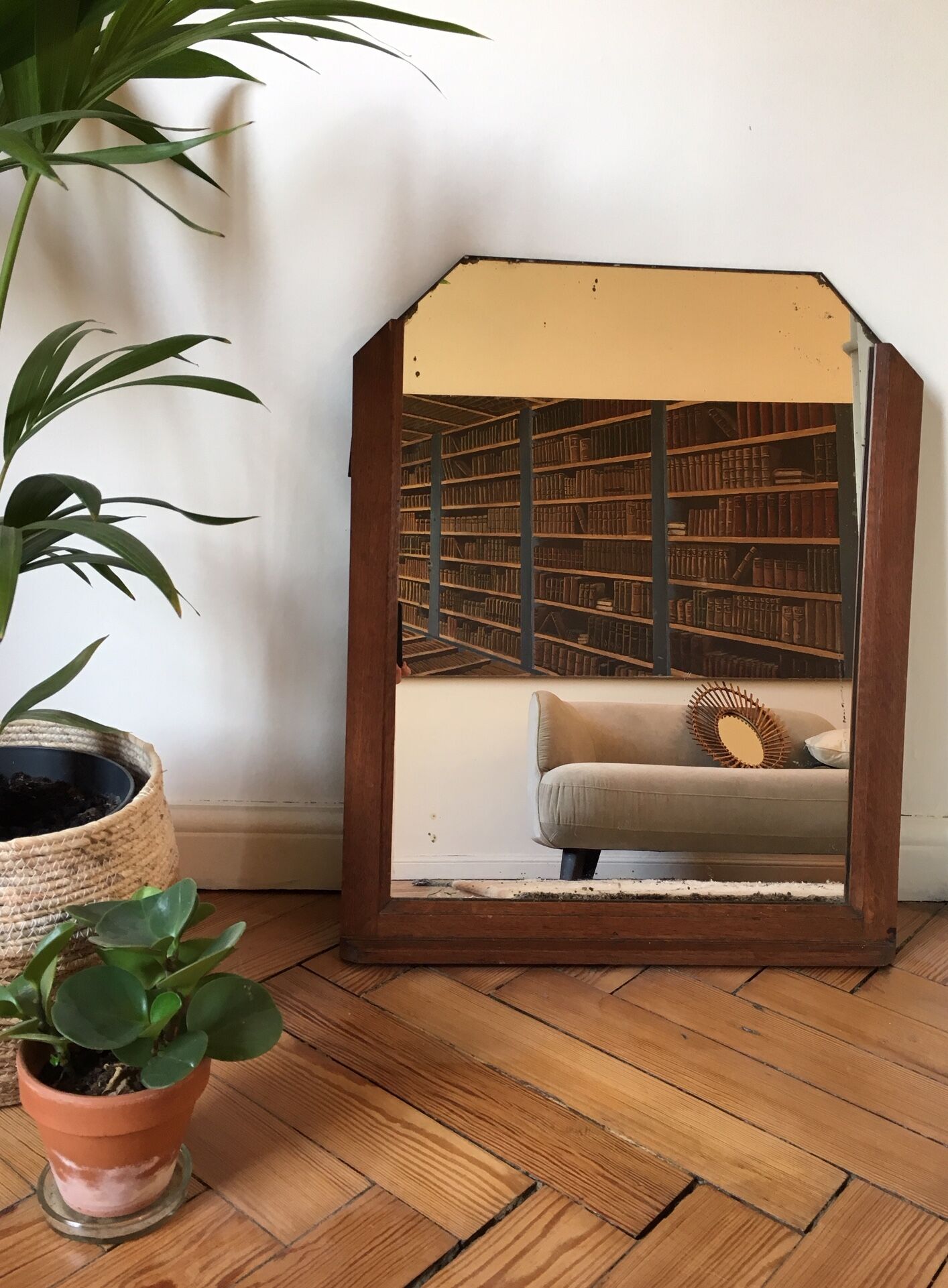 Bevelled mirror 30s - 71 x 58