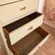 Vintage chiffonier revisited in Artichoke Cream