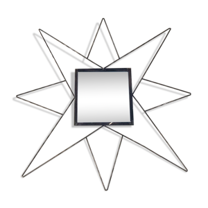 Miroir étoile en fer 90cm