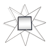 Iron Star Mirror 90cm