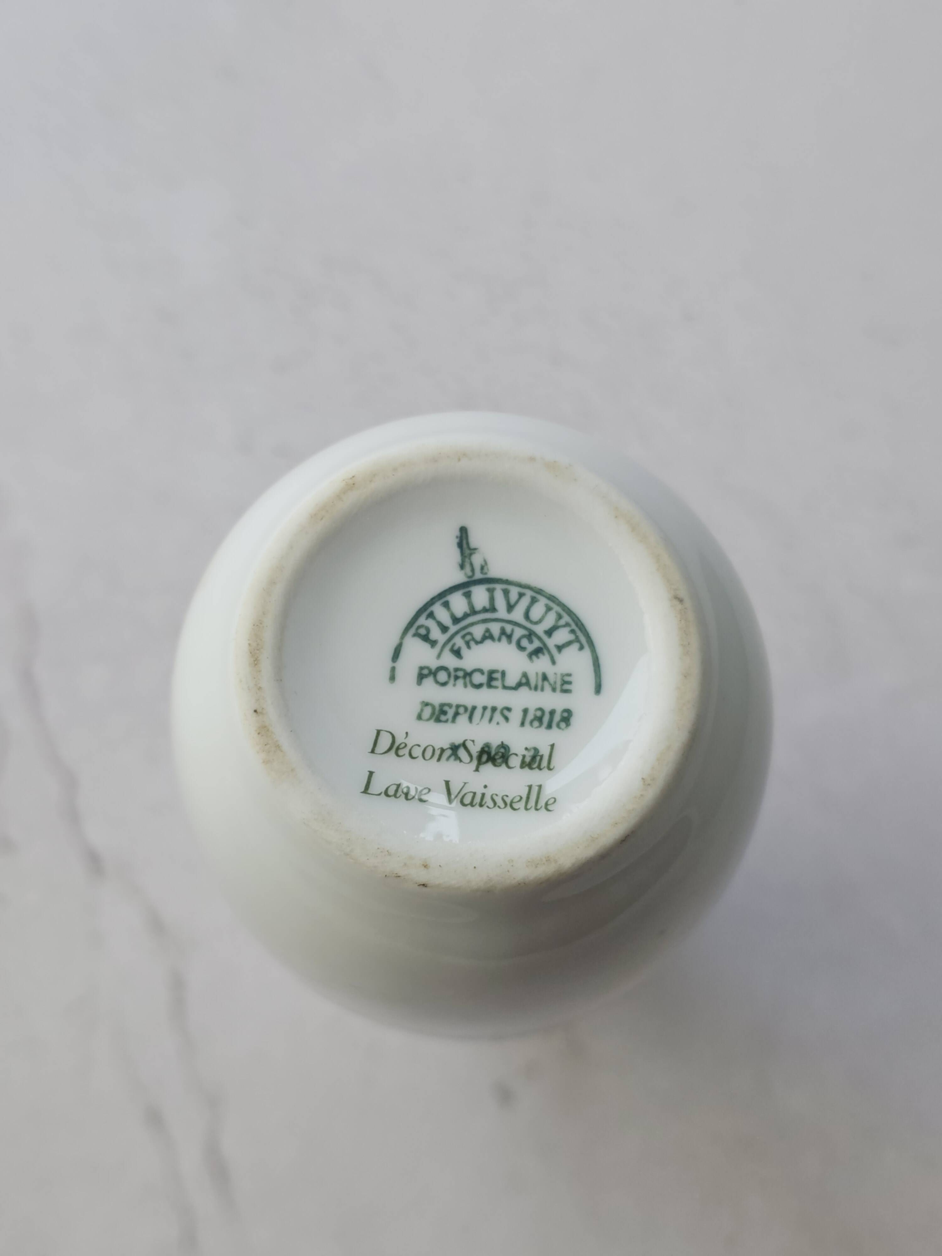 Small white porcelain vase from the Toucan collection by Pillivuyt.