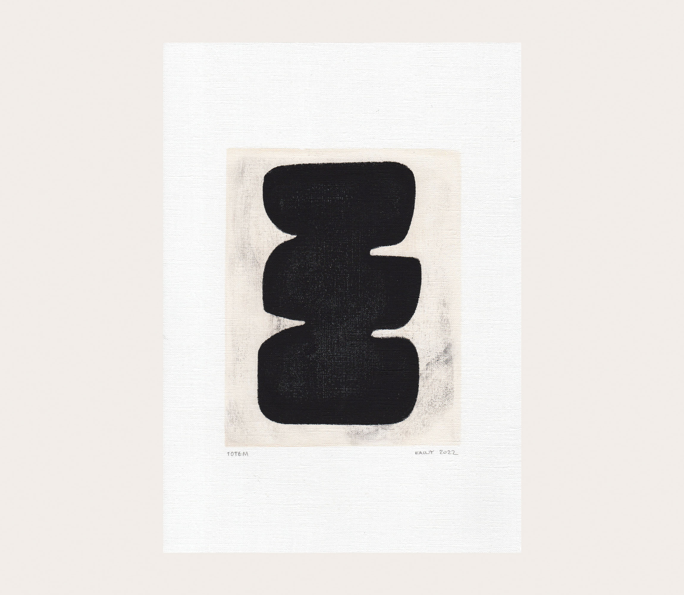 Peinture sur papier M638 signée eawy