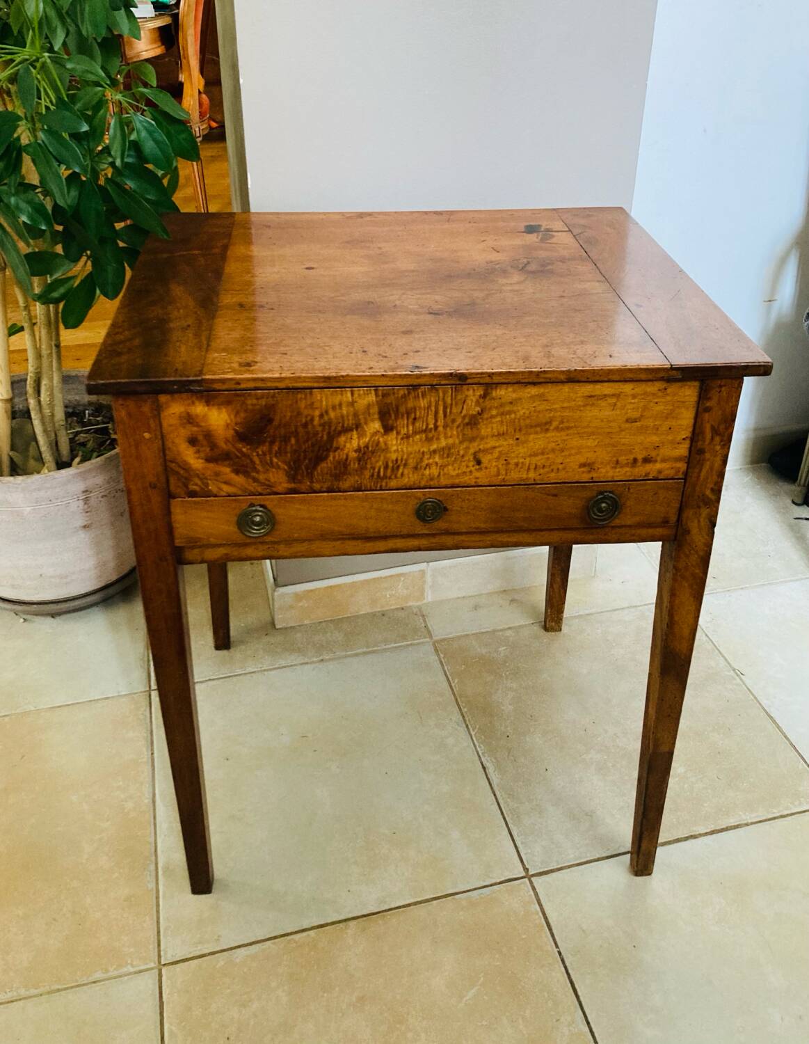 19th century walnut pegged currency exchange office