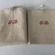 Pair of hemp tea towels, old linen