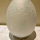Egg lamp speckled white glass