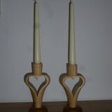 pair of heart candle holders