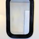 Miroir vintage noir aux angles arrondis