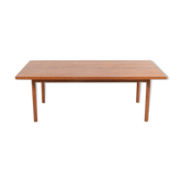 Modern Danish solid oak coffee table, 1960s