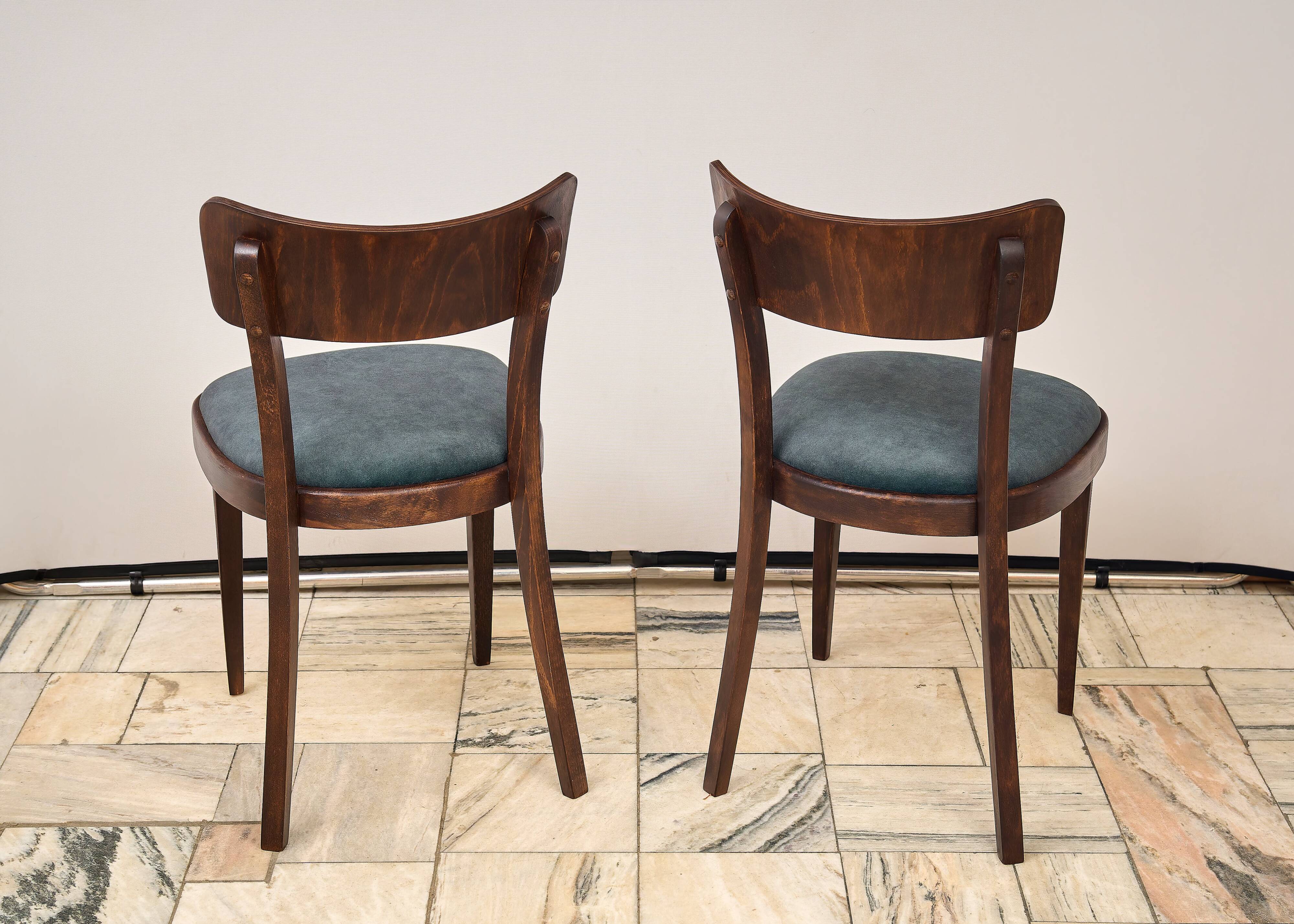Set of four ton chairs, czechoslovakia, 1960s