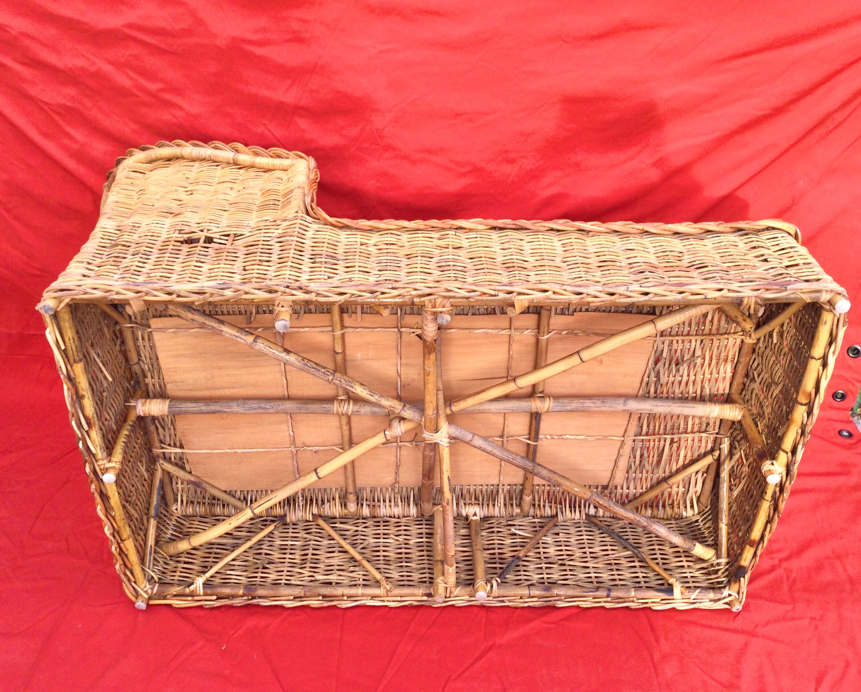 Méridienne en osier vintage