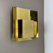 Large brass wall lamp by Vereinigte Werkstätten, 1980s