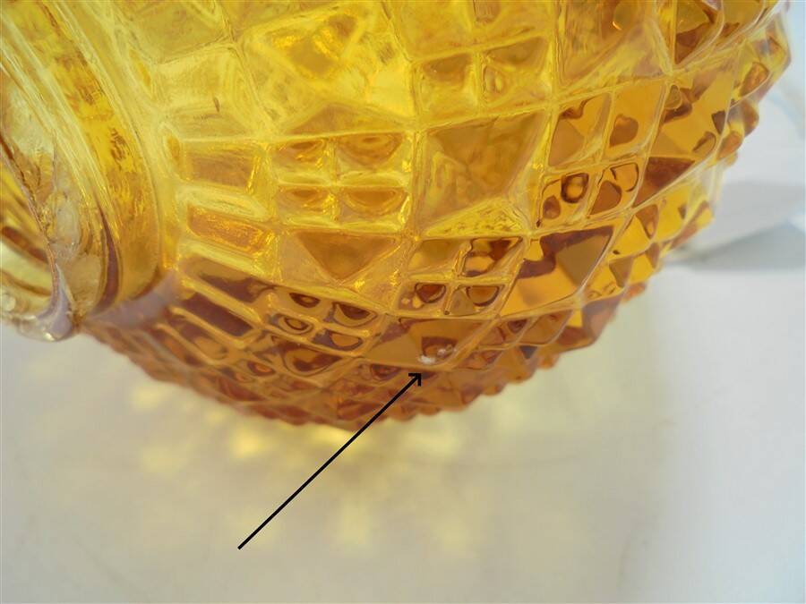 Amber glass lamp