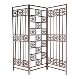 Screen partition wall made of glass and wrought iron