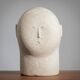 Modernist sculpted male bust in sandstone