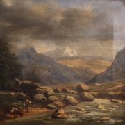 Italian painting, landscape signed and dated 1846