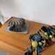 Brutalist wood shell sculpture box 1900