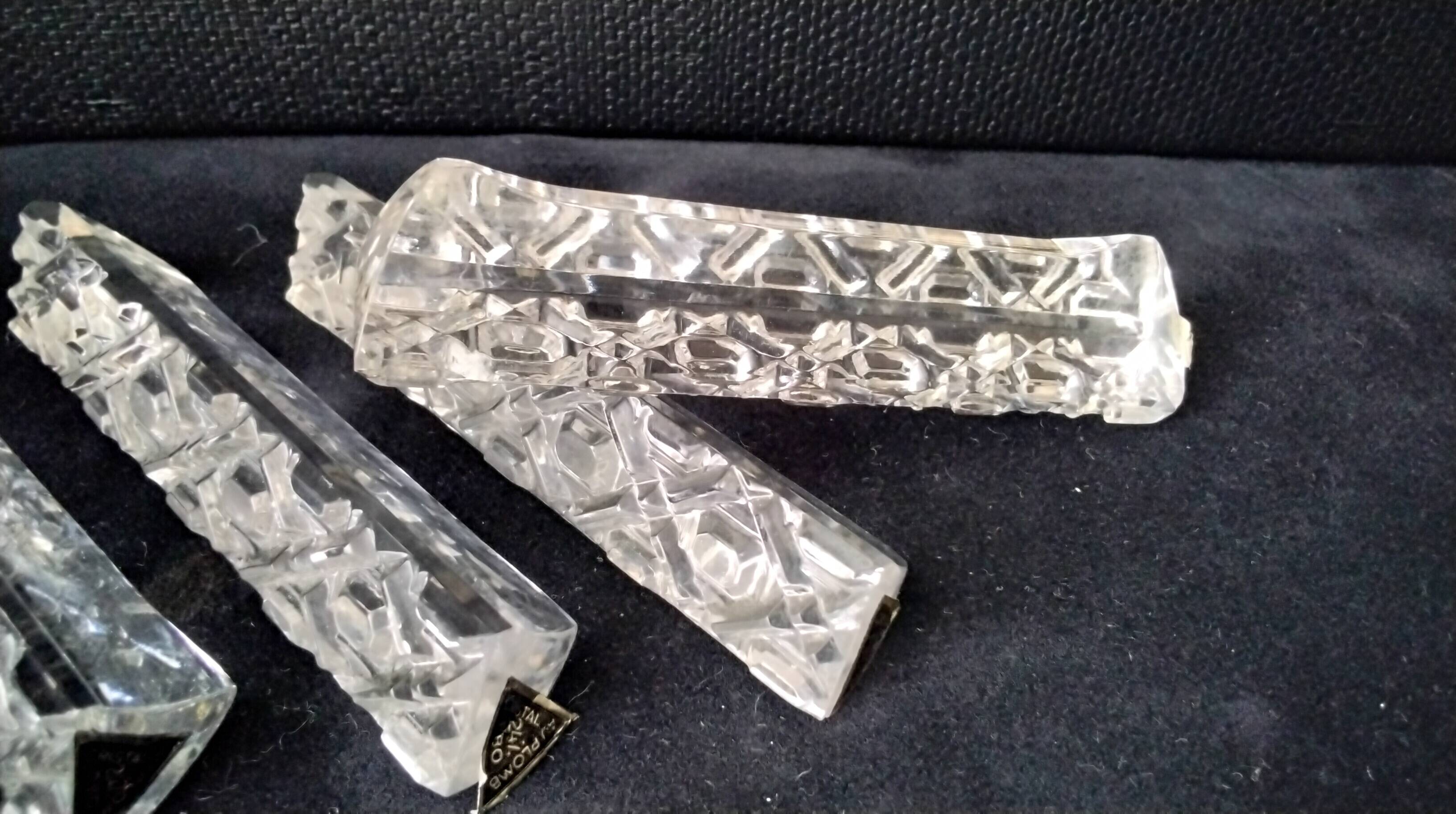 8 crystal lead knife rests