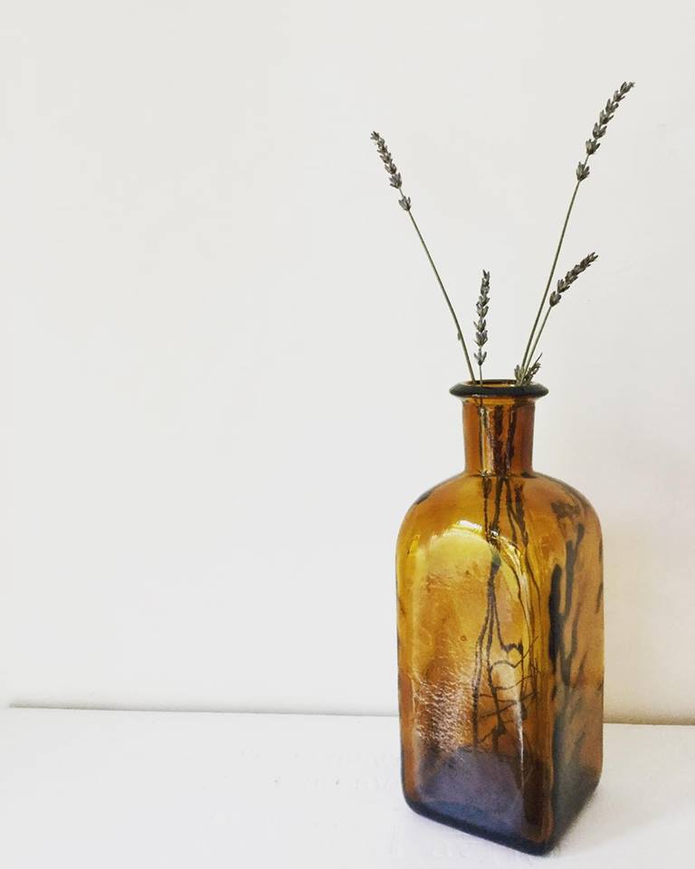 Amber glass bottle