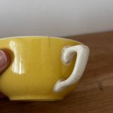 Vintage lot of 3 yellow Villeroy and Boch cups.