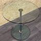 1970s 1980s Coffee Table Side Table in Chrome and Glass Space Age Design