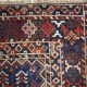 Tapis antique fait main Khamseh persan 156cm x 194cm (1900s)