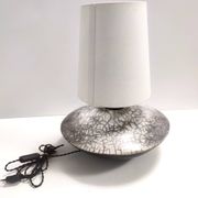 Lampe postmoderne en céramique Raku grise faite à la main, signée, Italie