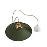 Enamelled sheet metal pendant light