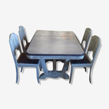 Dining table and its 4 chairs