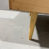 Mid-century folding sofa bed by Drevotvar, 1970s, Czechoslovakia