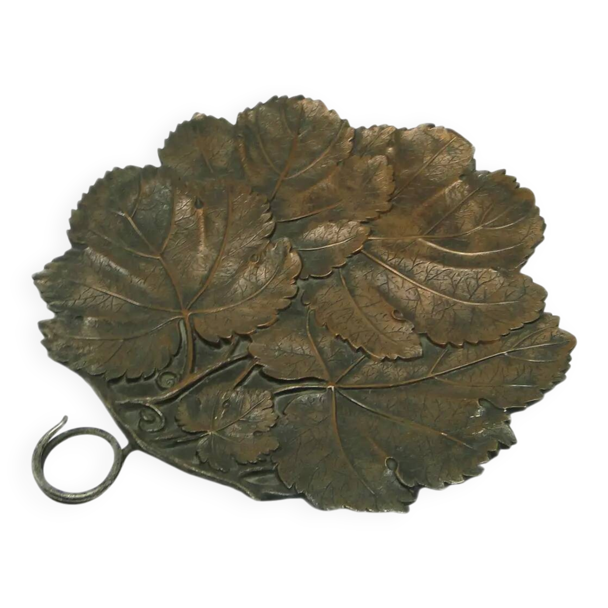 Art Nouveau platter, metal, Poland, 1950s.