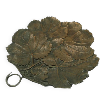 Art Nouveau platter, metal, Poland, 1950s.