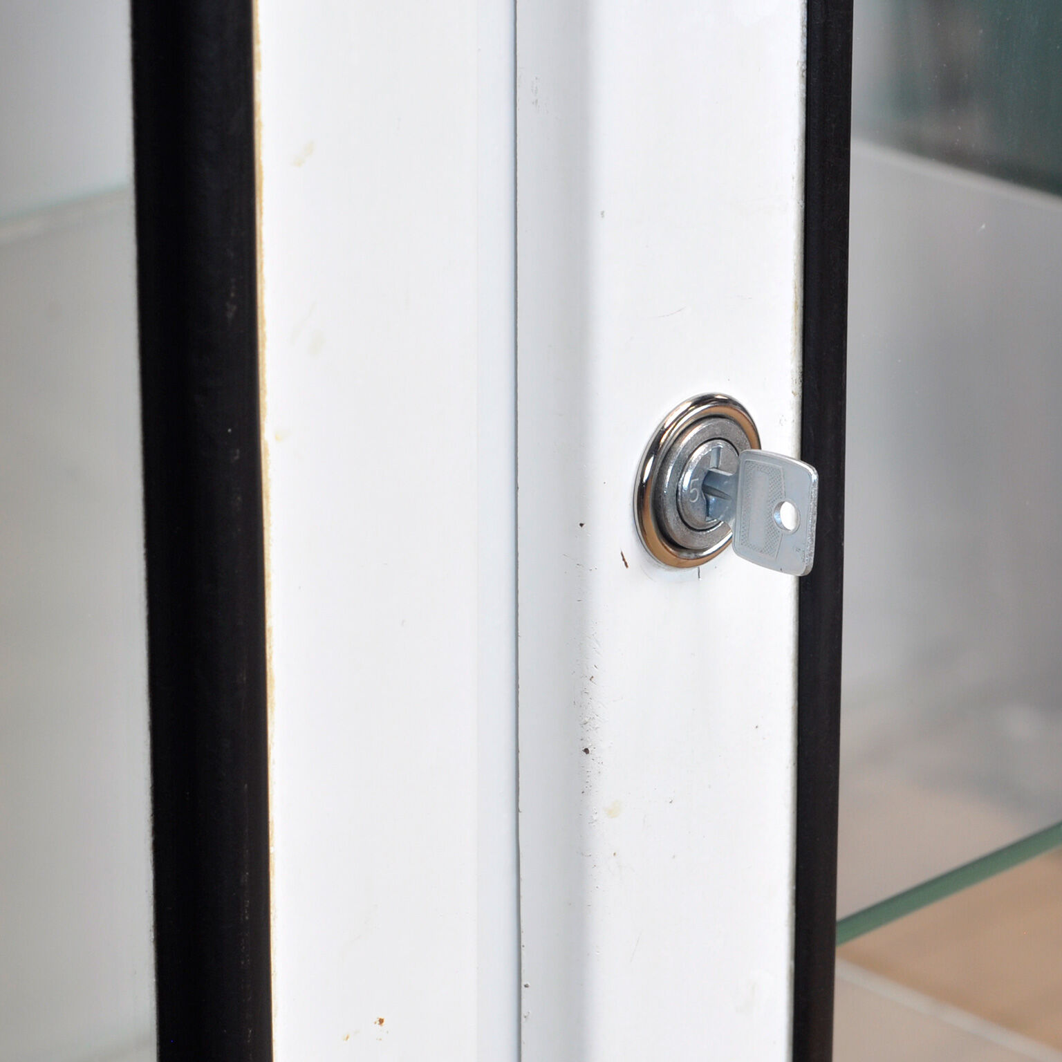 Glass & iron medical cabinet, 1970s