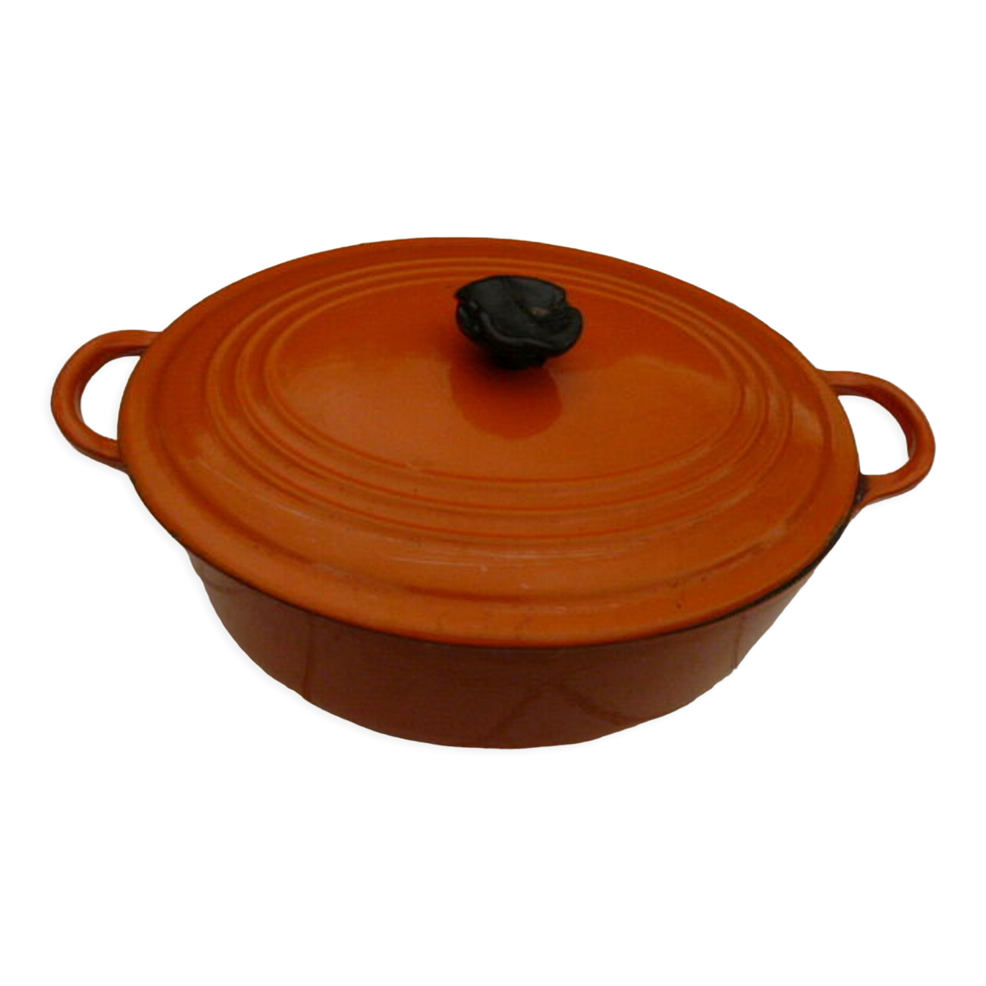 Orange casserole Le Creuset 50s