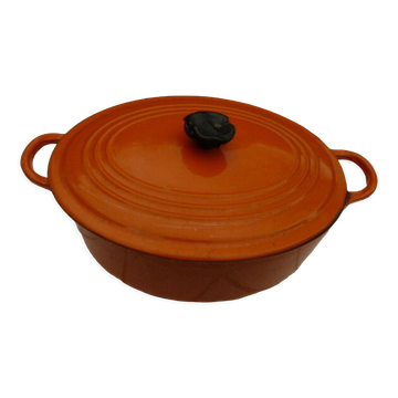 Cocotte orange Le Creuset années 50