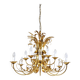 Hans Kögl XL Hollywood Regency golden wheat floral bouquet in iron, 1970s