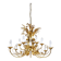 Hans Kögl XL Hollywood Regency golden wheat floral bouquet in iron, 1970s