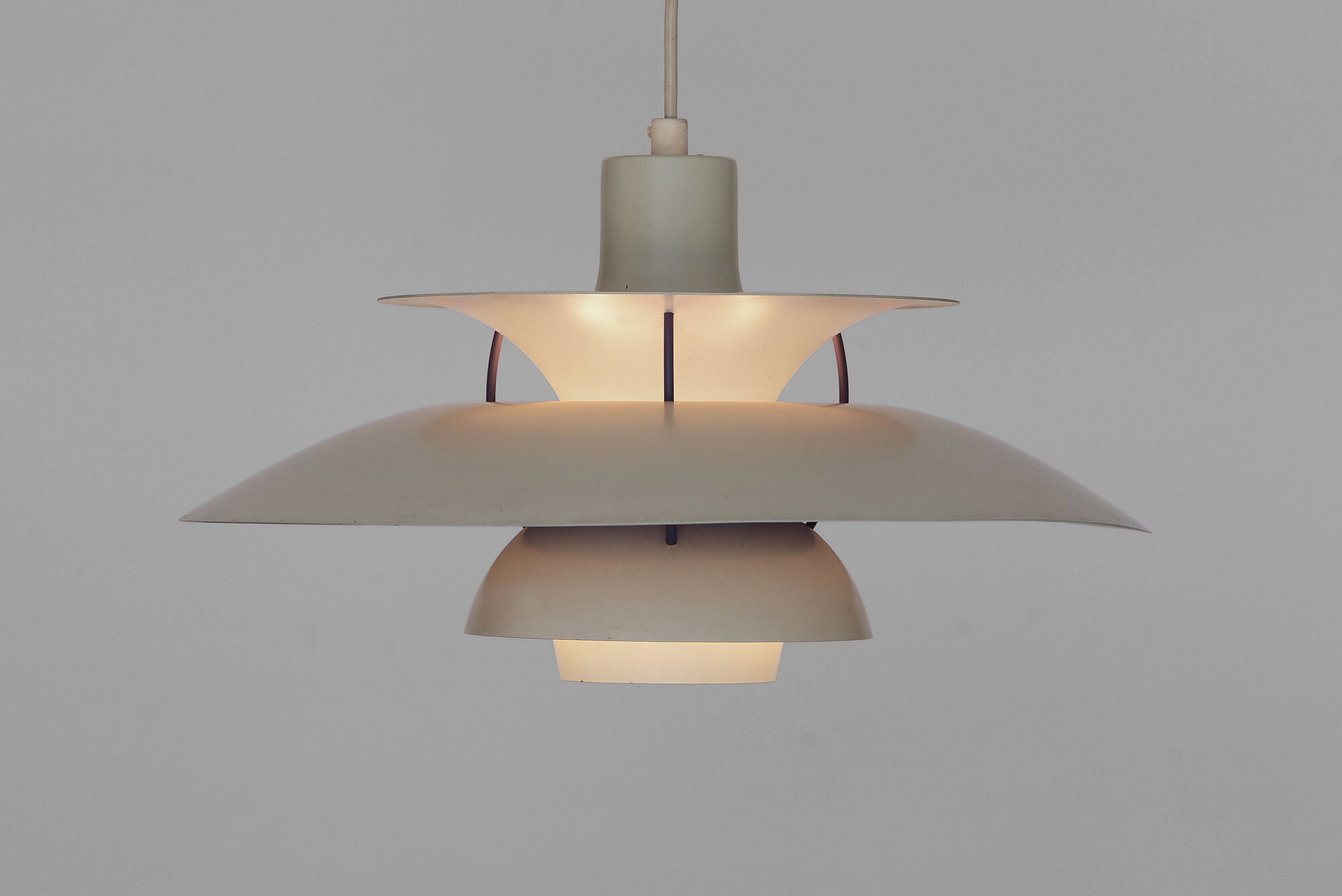 Pendant light PH 5 by Poul Henningsen for Louis Poulsen. Denmark 1980s