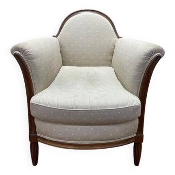 Bergère époque Art Déco en acajou